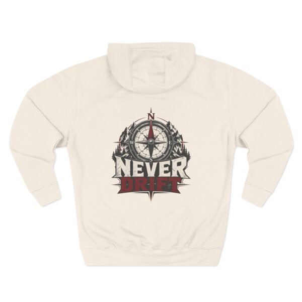 Never Drift Compass Graphic Fleece Hoodie by VX MERCH