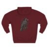 Crimson Omen Raven Gothic Graphic Fleece Hoodie by VX MERCH