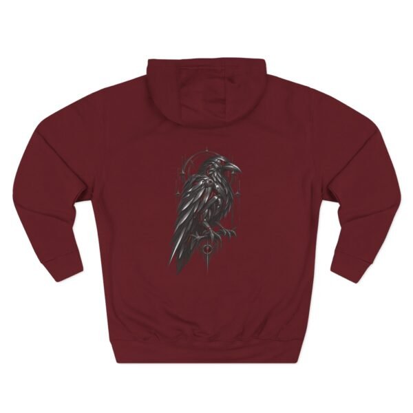 Crimson Omen Raven Gothic Graphic Fleece Hoodie by VX MERCH
