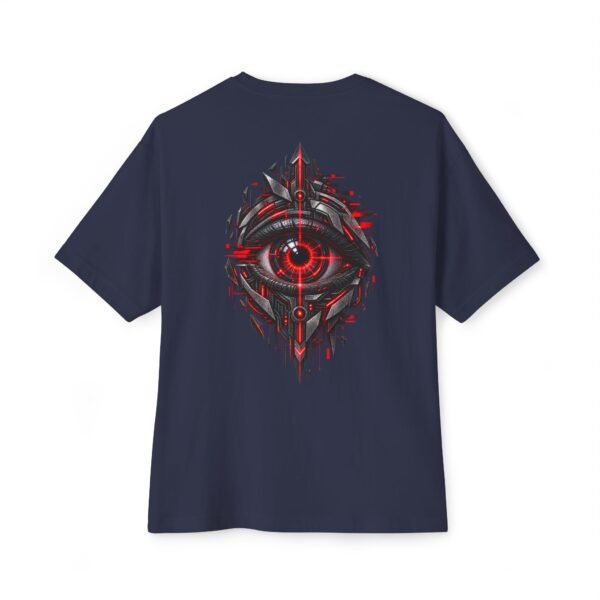 345257560906763908_2048.jpeg Sentinel Eye — Oversized Black Red Cyber Graphic Tee by VX MERCH