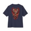 Ash Reborn — Oversized Black Phoenix Graphic Tee by VX MERCH