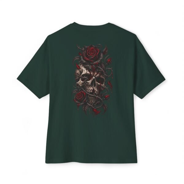 Dead Roses — Oversized Black Skull & Rose Graphic Tee by VX MERCH