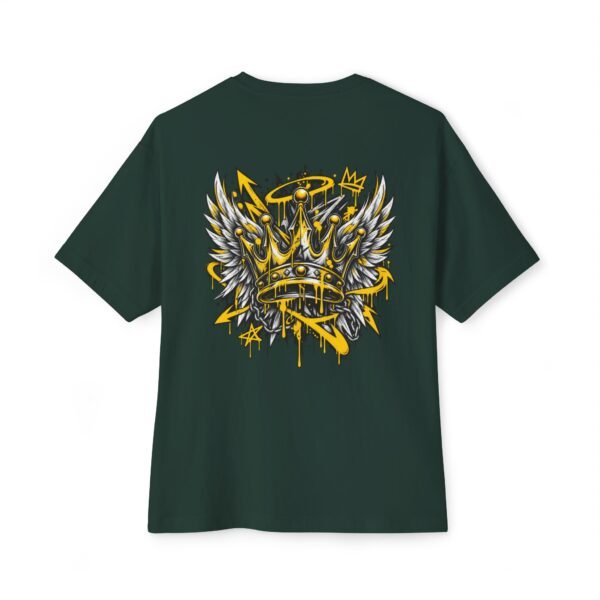 3813329155124688379_2048.jpeg Royal Wings Boxy Tee – Oversized Crown Graffiti Streetwear T-Shirt