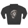 3815684910778496131_2048.jpeg Crimson Renaissance Cyborg Statue Graphic Fleece Hoodie by VX MERCH