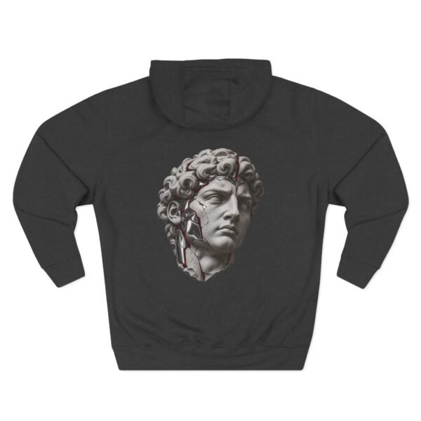 3815684910778496131_2048.jpeg Crimson Renaissance Cyborg Statue Graphic Fleece Hoodie by VX MERCH