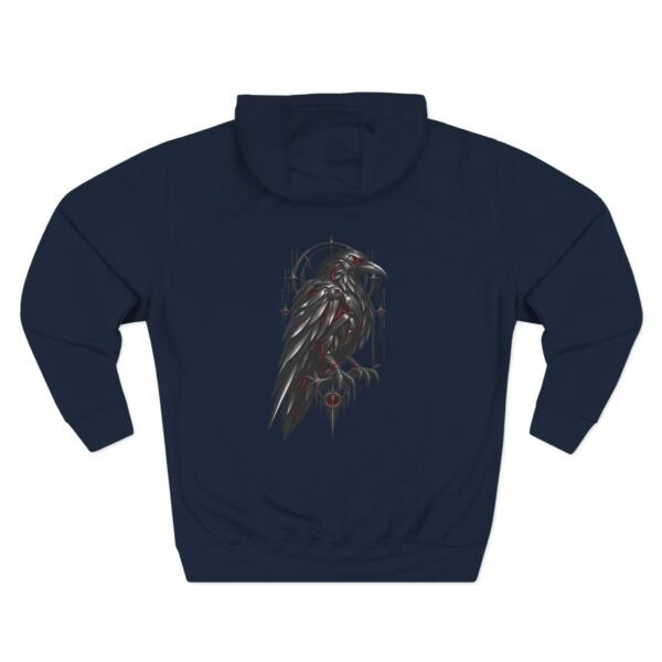 Crimson Omen Raven Gothic Graphic Fleece Hoodie by VX MERCH