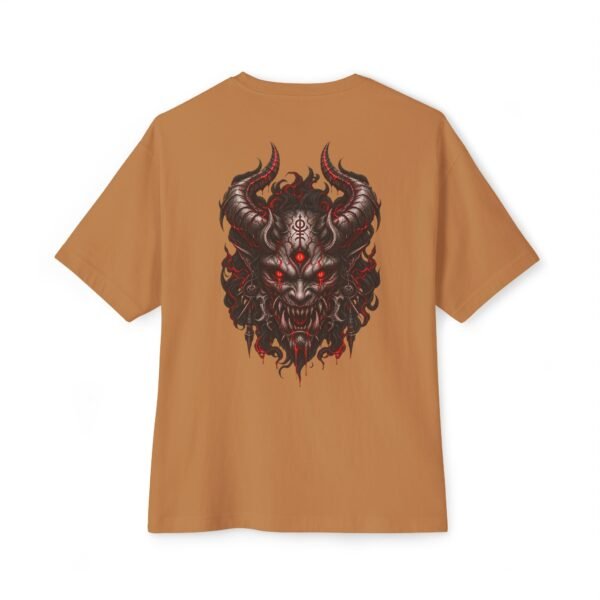 Crimson Oni Boxy Tee — Oversized Black Japanese Demon Graphic T-Shirt by VX MERCH