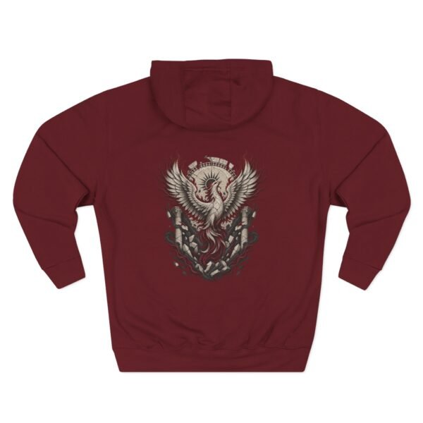 Crimson Phoenix Mythology Graphic Fleece Hoodie by VX MERCH