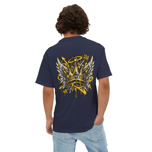 4112824588160242313_2048.jpeg Royal Wings Boxy Tee – Oversized Crown Graffiti Streetwear T-Shirt
