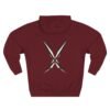 Crimson Cross Minimal X Graphic Fleece Hoodie by VX MERCH
