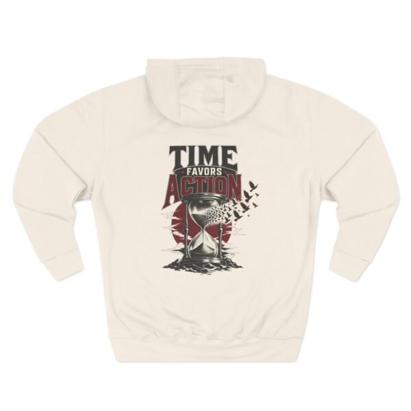 4543968111724323746_2048.jpeg Time Favors Action Motivational Hourglass Graphic Fleece Hoodie by VX MERCH