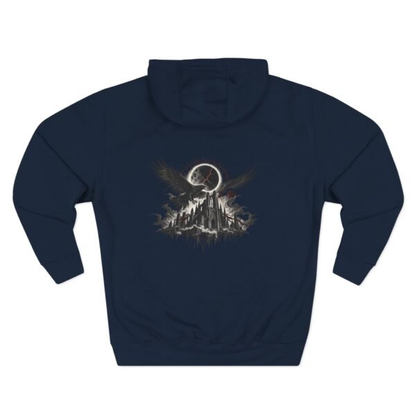 Dark Moon Mountain Graphic Fleece Hoodie by VX MERCH