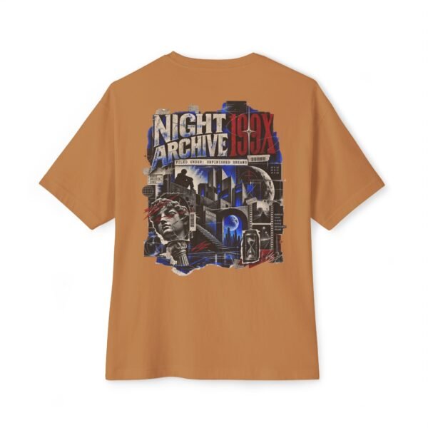 4744486711915549653_2048.jpeg Night Archive 199X — Oversized Black Retro-Future Graphic Tee by VX MERCH