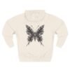 Crimson Metamorphosis Gothic Butterfly Graphic Fleece Hoodie by VX MERCH