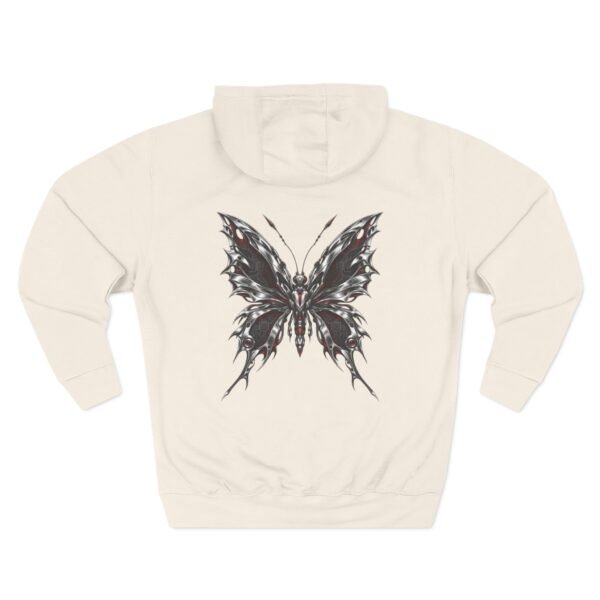 Crimson Metamorphosis Gothic Butterfly Graphic Fleece Hoodie by VX MERCH