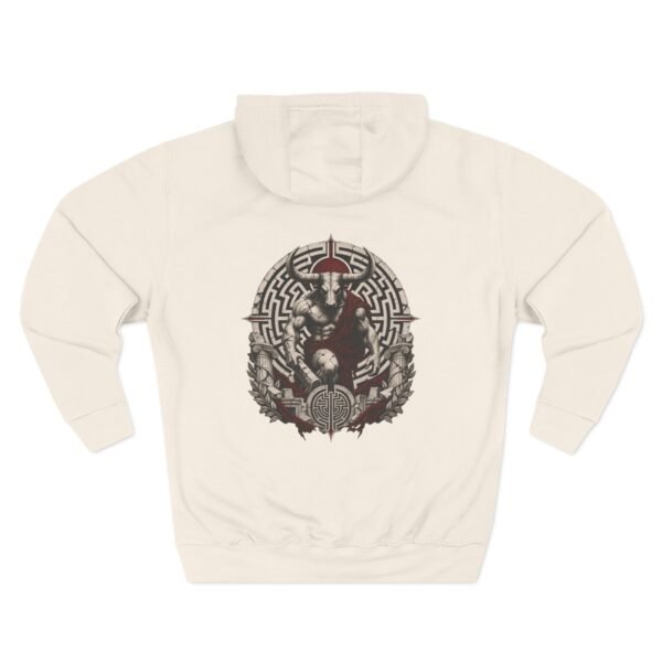 Labyrinth Guardian Mythology Graphic Fleece Hoodie by VX MERCH