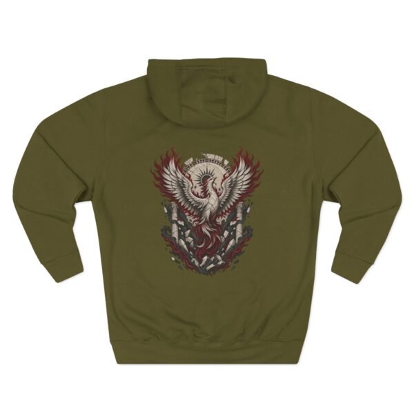 Crimson Phoenix Mythology Graphic Fleece Hoodie by VX MERCH