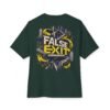 False Exit — Oversized Black Futuristic Graphic Tee by VX MERCH
