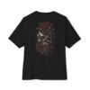 Dead Roses — Oversized Black Skull & Rose Graphic Tee by VX MERCH