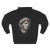 5844442453794555681_2048.jpeg Crimson Renaissance Cyborg Statue Graphic Fleece Hoodie by VX MERCH