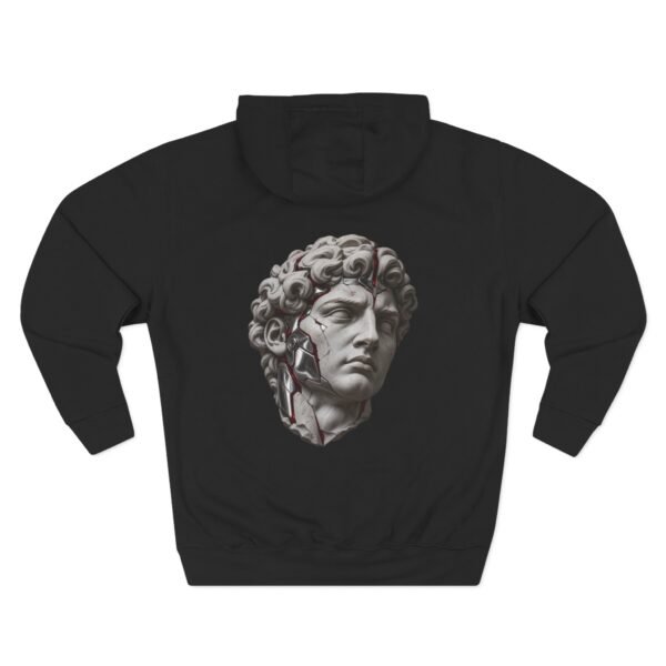 5844442453794555681_2048.jpeg Crimson Renaissance Cyborg Statue Graphic Fleece Hoodie by VX MERCH
