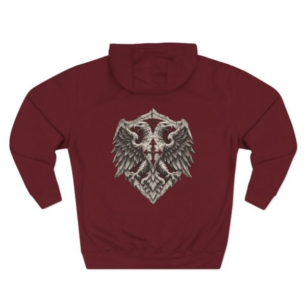 6010579059662987448_2048.jpeg Crimson Griffin Crest Mythology Graphic Fleece Hoodie by VX MERCH
