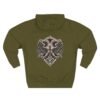 621223561814335915_2048.jpeg Crimson Griffin Crest Mythology Graphic Fleece Hoodie by VX MERCH
