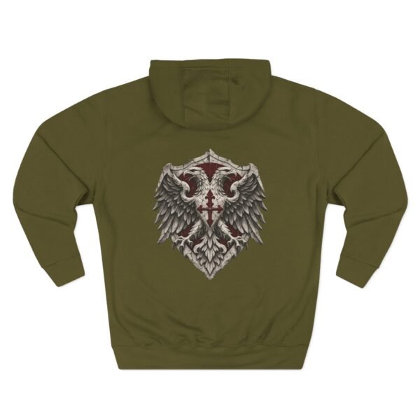 621223561814335915_2048.jpeg Crimson Griffin Crest Mythology Graphic Fleece Hoodie by VX MERCH