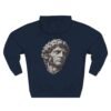 6340619660438139566_2048.jpeg Crimson Renaissance Cyborg Statue Graphic Fleece Hoodie by VX MERCH