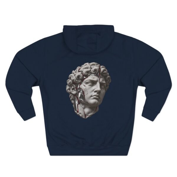 6340619660438139566_2048.jpeg Crimson Renaissance Cyborg Statue Graphic Fleece Hoodie by VX MERCH