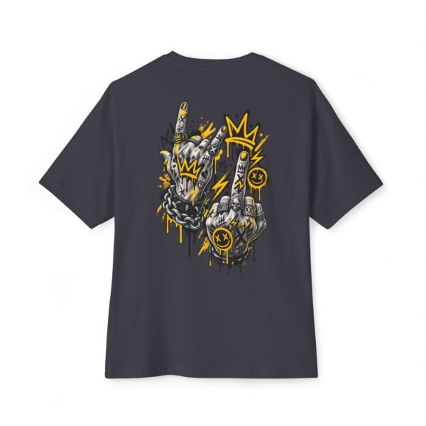 6363551261419698412_2048.jpeg Hands Up Boxy Tee – Oversized Graffiti Streetwear Graphic T-Shirt