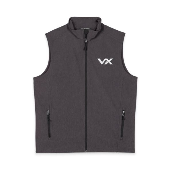Men's VX Soft Shell Vest — Black Logo Performance Outerwear by VX MERCH