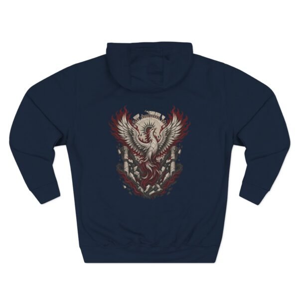 Crimson Phoenix Mythology Graphic Fleece Hoodie by VX MERCH