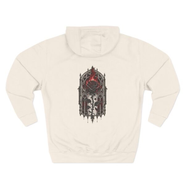 Crimson Sanctuary Gothic Rose Graphic Fleece Hoodie by VX MERCH