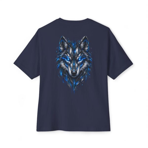 709394840362440637_2048.jpeg Lunar Wolf — Oversized Black Electric Blue Wolf Graphic Tee by VX MERCH