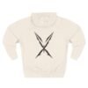 Crimson Cross Minimal X Graphic Fleece Hoodie by VX MERCH
