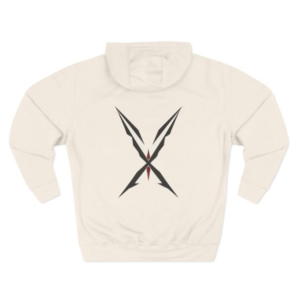 Crimson Cross Minimal X Graphic Fleece Hoodie by VX MERCH
