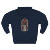 Crimson Sanctuary Gothic Rose Graphic Fleece Hoodie by VX MERCH