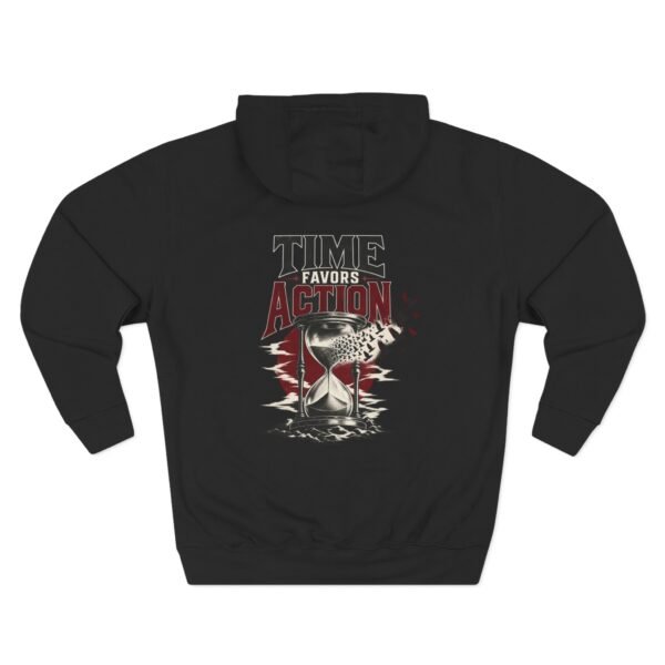 7411139919050881809_2048.jpeg Time Favors Action Motivational Hourglass Graphic Fleece Hoodie by VX MERCH