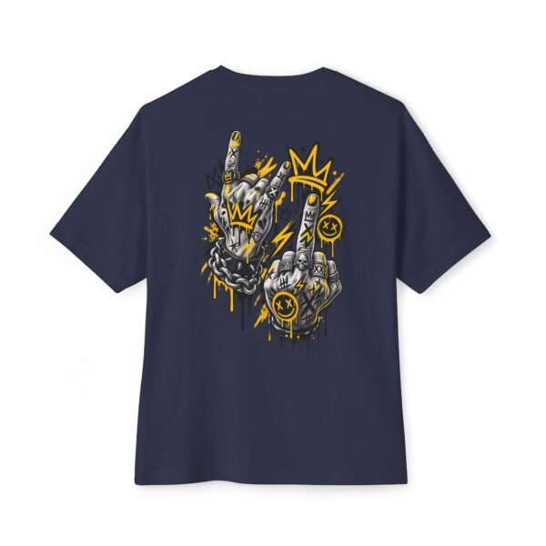 7559652692260565271_2048.jpeg Hands Up Boxy Tee – Oversized Graffiti Streetwear Graphic T-Shirt