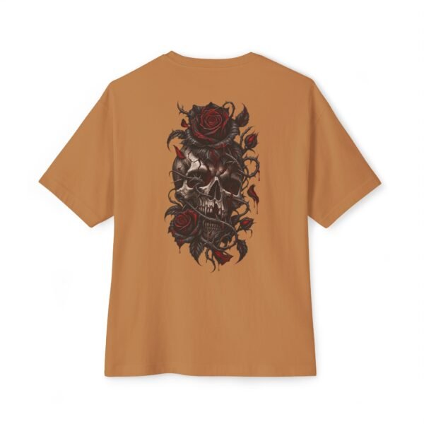 Dead Roses — Oversized Black Skull & Rose Graphic Tee by VX MERCH