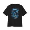 Edge of Infinity — Oversized Black Cosmic Explorer Graphic Tee by VX MERCH