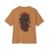 Crimson Warden Boxy Tee — Oversized Black Dark Fantasy Graphic T-Shirt by VX MERCH