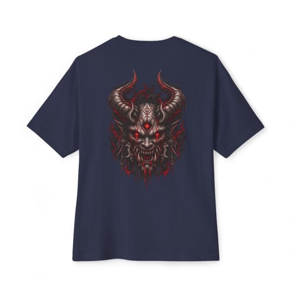 Crimson Oni Boxy Tee — Oversized Black Japanese Demon Graphic T-Shirt by VX MERCH