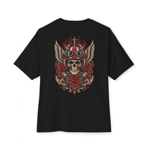8431456177840571946_2048.jpeg Road Reaper Vintage Boxy Tee – Oversized Biker Skull Graphic T-Shirt