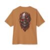 8827007743380036821_2048.jpeg Red Circuit — Oversized Black Cyber Skull Graphic Tee by VX MERCH