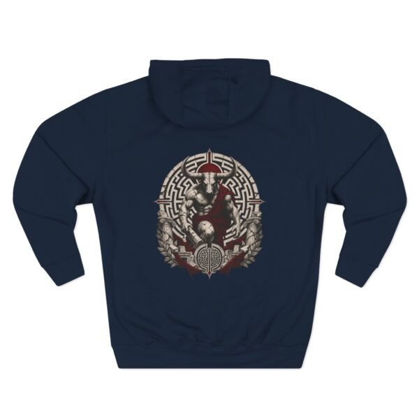 Labyrinth Guardian Mythology Graphic Fleece Hoodie by VX MERCH