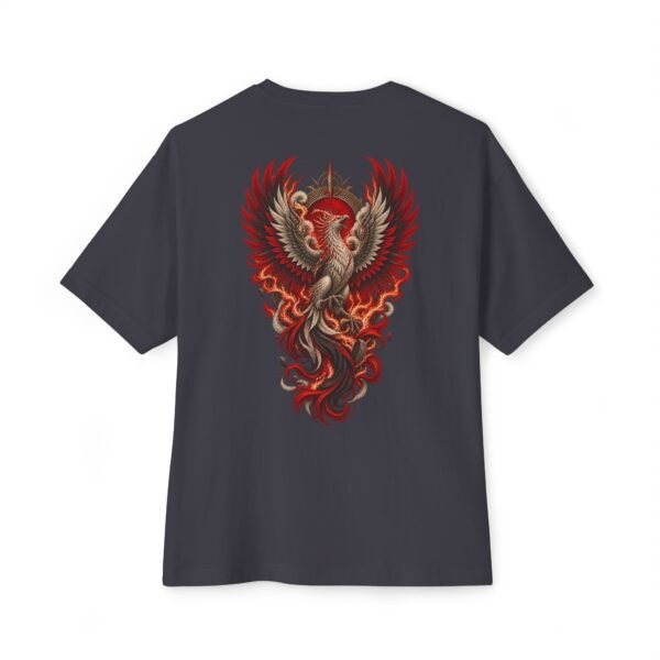 Ash Reborn — Oversized Black Phoenix Graphic Tee by VX MERCH