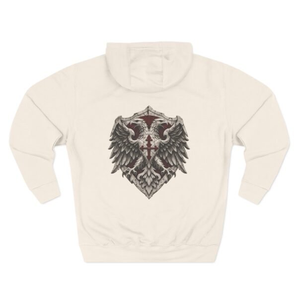 9514756263269455391_2048.jpeg Crimson Griffin Crest Mythology Graphic Fleece Hoodie by VX MERCH