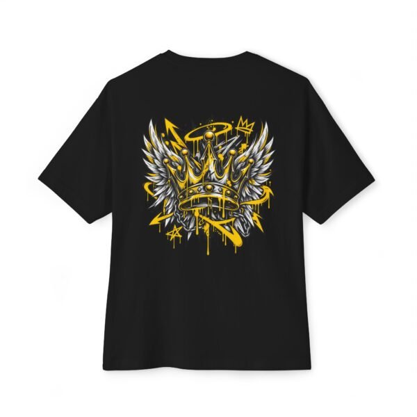 9532616359932015843_2048.jpeg Royal Wings Boxy Tee – Oversized Crown Graffiti Streetwear T-Shirt